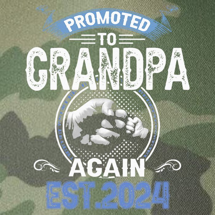 Promoted To Grandpa Again Funny Pregnancy Announcement 2024 Legacy Tie Dye Trucker Hat