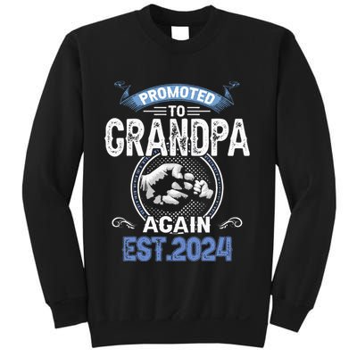 Promoted To Grandpa Again Funny Pregnancy Announcement 2024 Sweatshirt