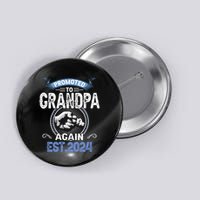 Promoted To Grandpa Again Funny Pregnancy Announcement 2024 Button