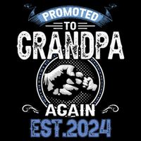 Promoted To Grandpa Again Funny Pregnancy Announcement 2024 Button