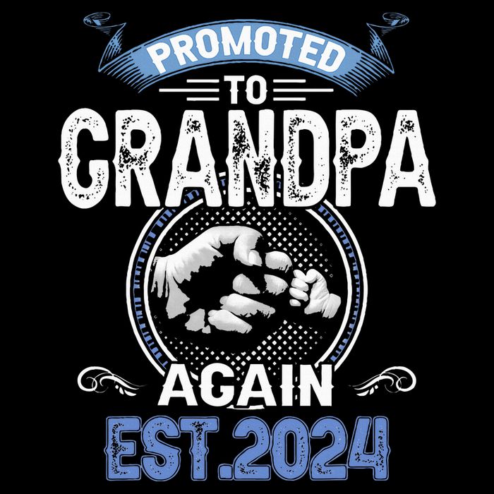 Promoted To Grandpa Again Funny Pregnancy Announcement 2024 7-Panel Snapback Hat