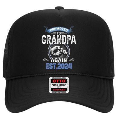 Promoted To Grandpa Again Funny Pregnancy Announcement 2024 Trucker Hat