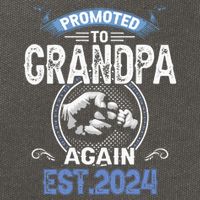 Promoted To Grandpa Again Funny Pregnancy Announcement 2024 Cotton Canvas Backpack