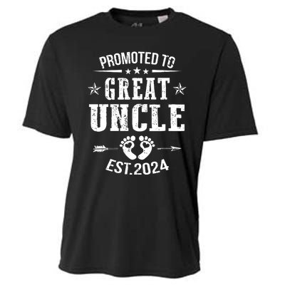 Promoted To Great Uncle Est 2024 Soon To Be Uncle Cooling Performance Crew T-Shirt