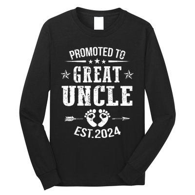 Promoted To Great Uncle Est 2024 Soon To Be Uncle Long Sleeve Shirt