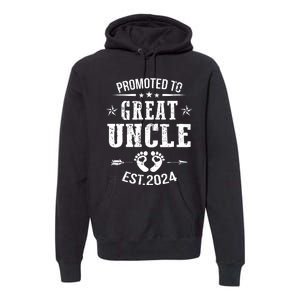 Promoted To Great Uncle Est 2024 Soon To Be Uncle Premium Hoodie