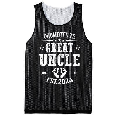 Promoted To Great Uncle Est 2024 Soon To Be Uncle Mesh Reversible Basketball Jersey Tank