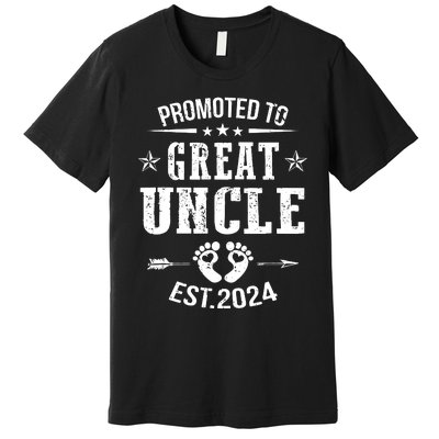 Promoted To Great Uncle Est 2024 Soon To Be Uncle Premium T-Shirt