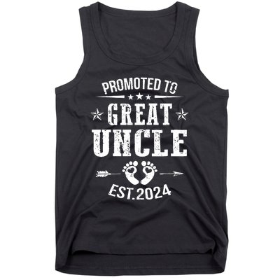 Promoted To Great Uncle Est 2024 Soon To Be Uncle Tank Top