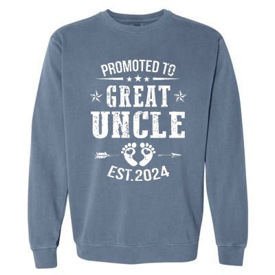 Promoted To Great Uncle Est 2024 Soon To Be Uncle Garment-Dyed Sweatshirt