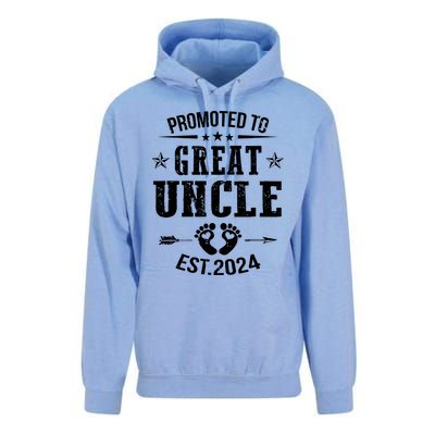 Promoted To Great Uncle Est 2024 Soon To Be Uncle Unisex Surf Hoodie