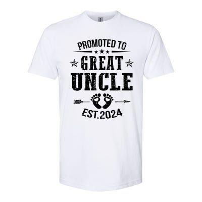 Promoted To Great Uncle Est 2024 Soon To Be Uncle Softstyle CVC T-Shirt