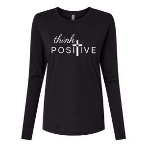 Positive Thinking God Loves You Gift Womens Cotton Relaxed Long Sleeve T-Shirt