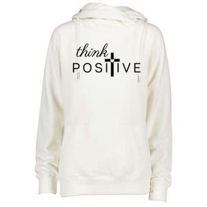 Positive Thinking God Loves You Gift Womens Funnel Neck Pullover Hood