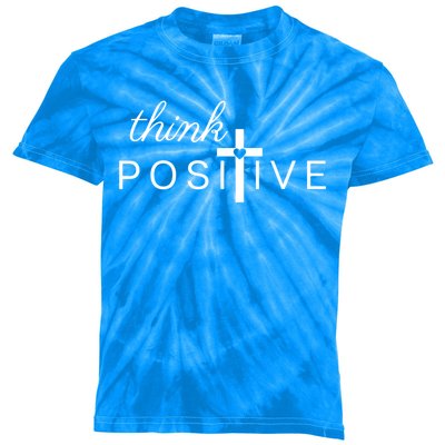 Positive Thinking God Loves You Gift Kids Tie-Dye T-Shirt