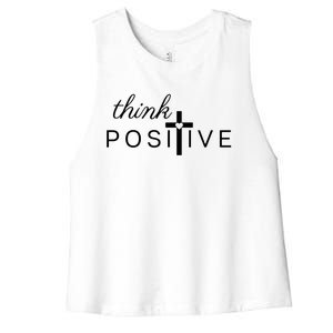 Positive Thinking God Loves You Gift Women's Racerback Cropped Tank