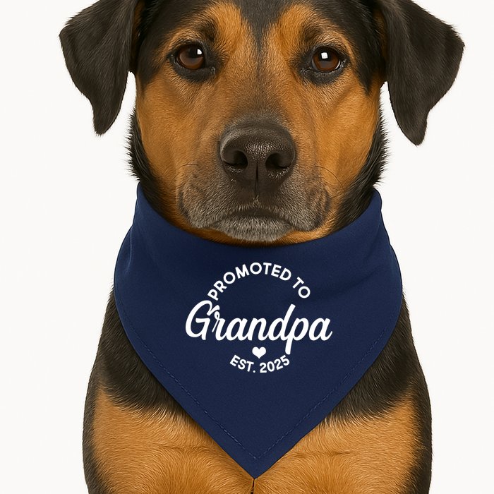 Promoted To Grandpa Est 2025 USA-Made Doggie Bandana