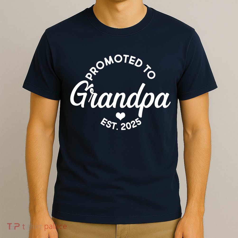 Promoted To Grandpa Est 2025 T-Shirt