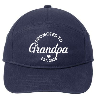 Promoted To Grandpa Est 2025 7-Panel Snapback Hat