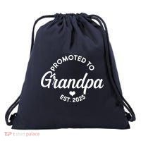 Promoted To Grandpa Est 2025 Drawstring Bag