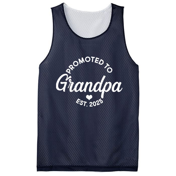 Promoted To Grandpa Est 2025 Mesh Reversible Basketball Jersey Tank
