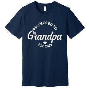 Promoted To Grandpa Est 2025 Premium T-Shirt