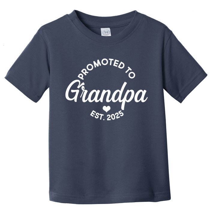 Promoted To Grandpa Est 2025 Toddler T-Shirt