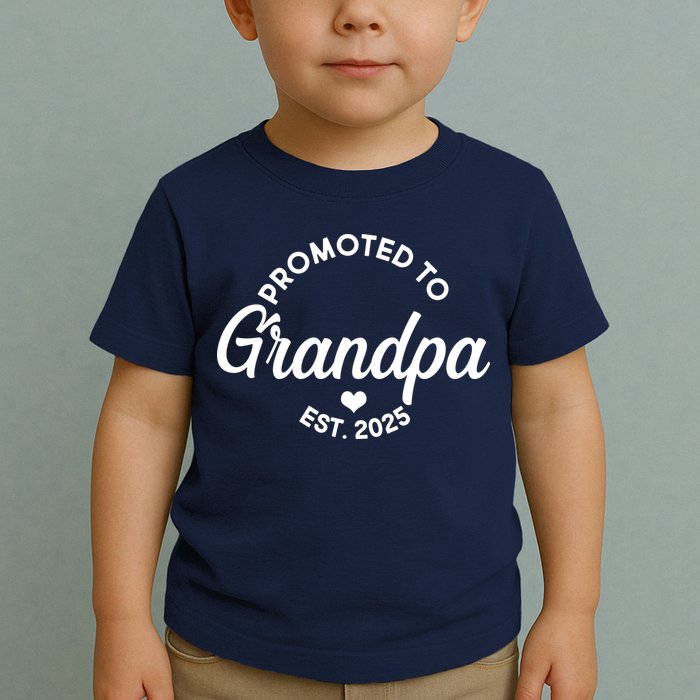 Promoted To Grandpa Est 2025 Toddler T-Shirt