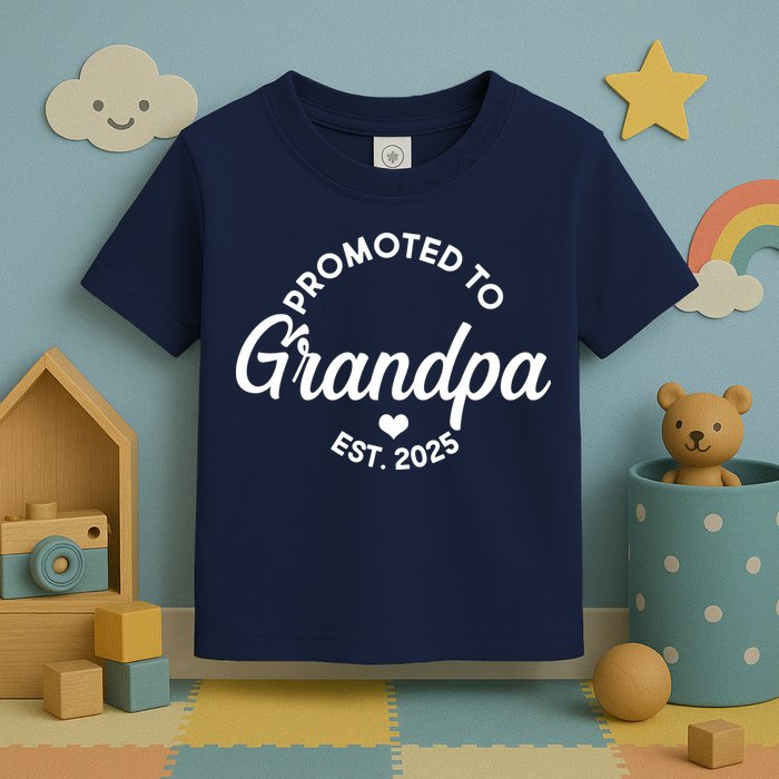 Promoted To Grandpa Est 2025 Toddler T-Shirt