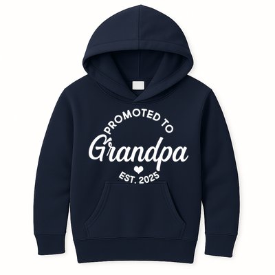 Promoted To Grandpa Est 2025 Kids Hoodie