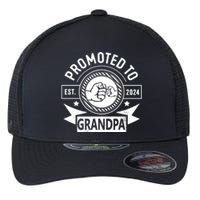 Promoted To Grandpa Est 2024 Soon To Be Grandpa Funny Pregnancy Announcement Flexfit Unipanel Trucker Cap