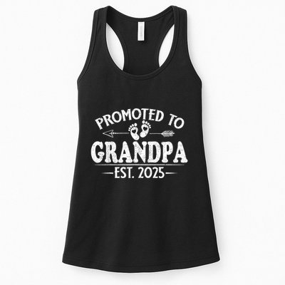 Promoted To Grandpa 2025 Grandpa Est 2025 Soon To Be Grandpa Womens Tank Top