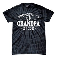 Promoted To Grandpa 2025 Grandpa Est 2025 Soon To Be Grandpa Tie-Dye T-Shirt