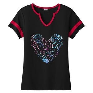 Physical Therapist Gift Heart PT Physical Therapy Ladies Halftime Notch Neck Tee