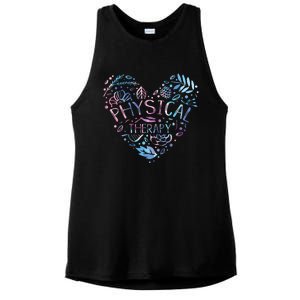 Physical Therapist Gift Heart PT Physical Therapy Ladies PosiCharge Tri-Blend Wicking Tank