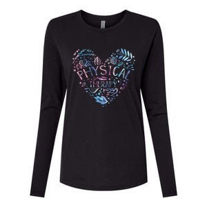 Physical Therapist Gift Heart PT Physical Therapy Womens Cotton Relaxed Long Sleeve T-Shirt