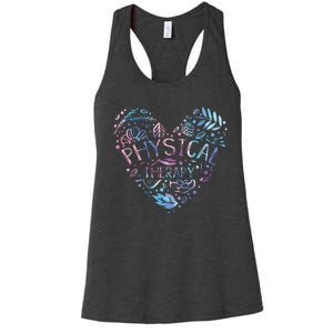 Physical Therapist Gift Heart PT Physical Therapy Women's Racerback Tank