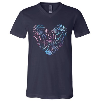 Physical Therapist Gift Heart PT Physical Therapy V-Neck T-Shirt