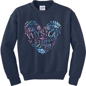 Physical Therapist Gift Heart PT Physical Therapy Kids Sweatshirt