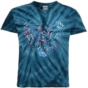 Physical Therapist Gift Heart PT Physical Therapy Kids Tie-Dye T-Shirt