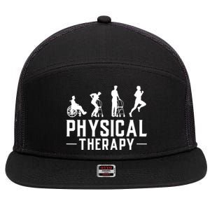 Physical Therapist Gift Physiotherapy Physical Therapy 7 Panel Mesh Trucker Snapback Hat