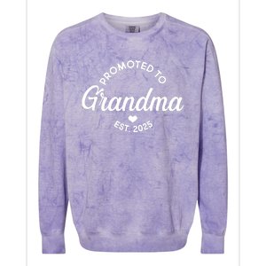 Promoted To Grandma Est 2025 Colorblast Crewneck Sweatshirt