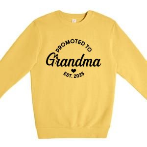 Promoted To Grandma Est 2025 Premium Crewneck Sweatshirt