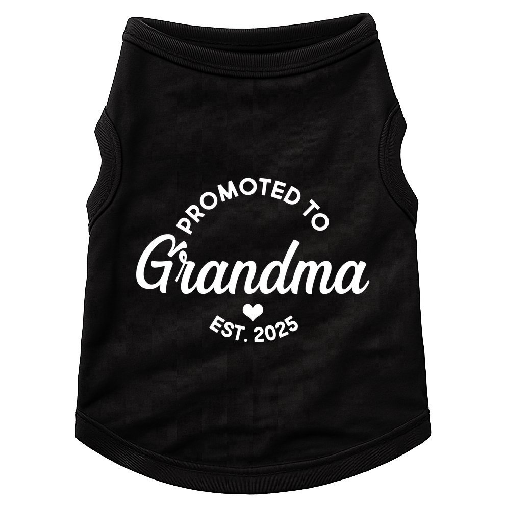 Promoted To Grandma Est 2025 Doggie Tank