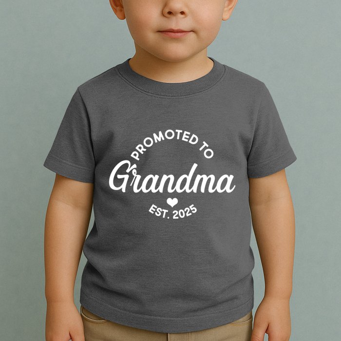 Promoted To Grandma Est 2025 Toddler T-Shirt