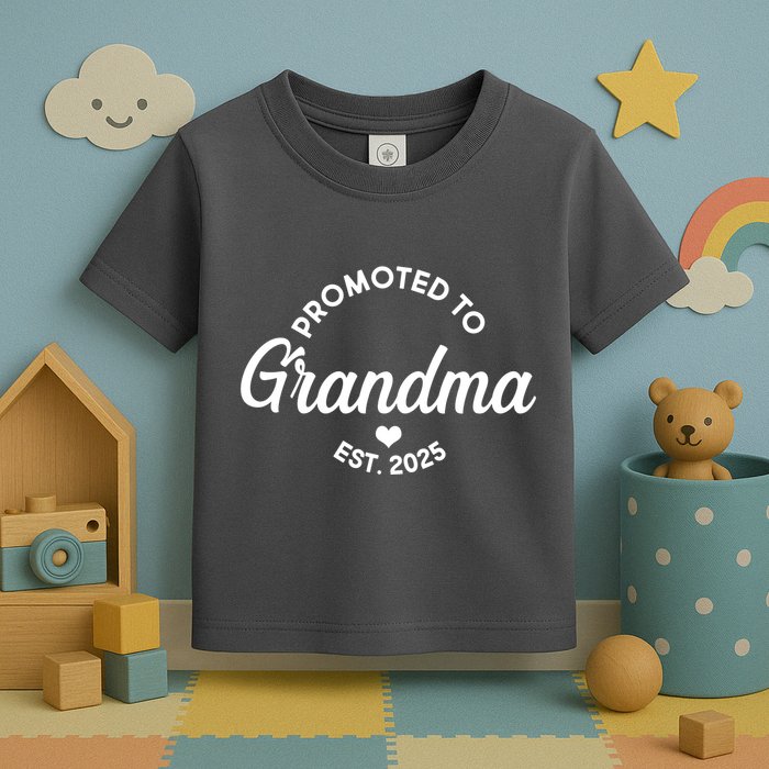 Promoted To Grandma Est 2025 Toddler T-Shirt