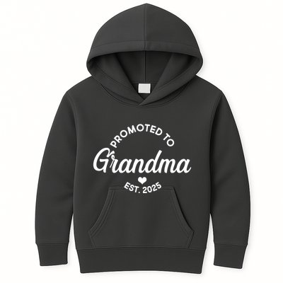 Promoted To Grandma Est 2025 Kids Hoodie