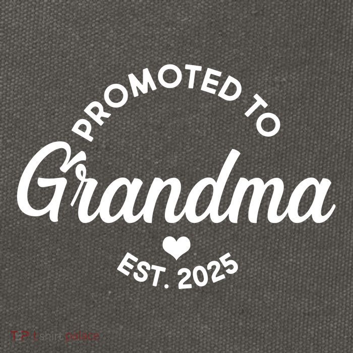Promoted To Grandma Est 2025 Cotton Canvas Backpack