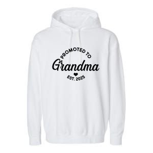 Promoted To Grandma Est 2025 Garment-Dyed Fleece Hoodie