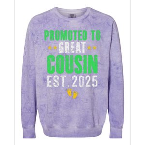 Promoted To Great Cousin 2025 IM Going To Be A Cousin 2025 Colorblast Crewneck Sweatshirt